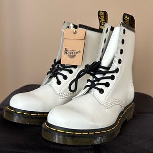 Dr. Martens White Combat Boots